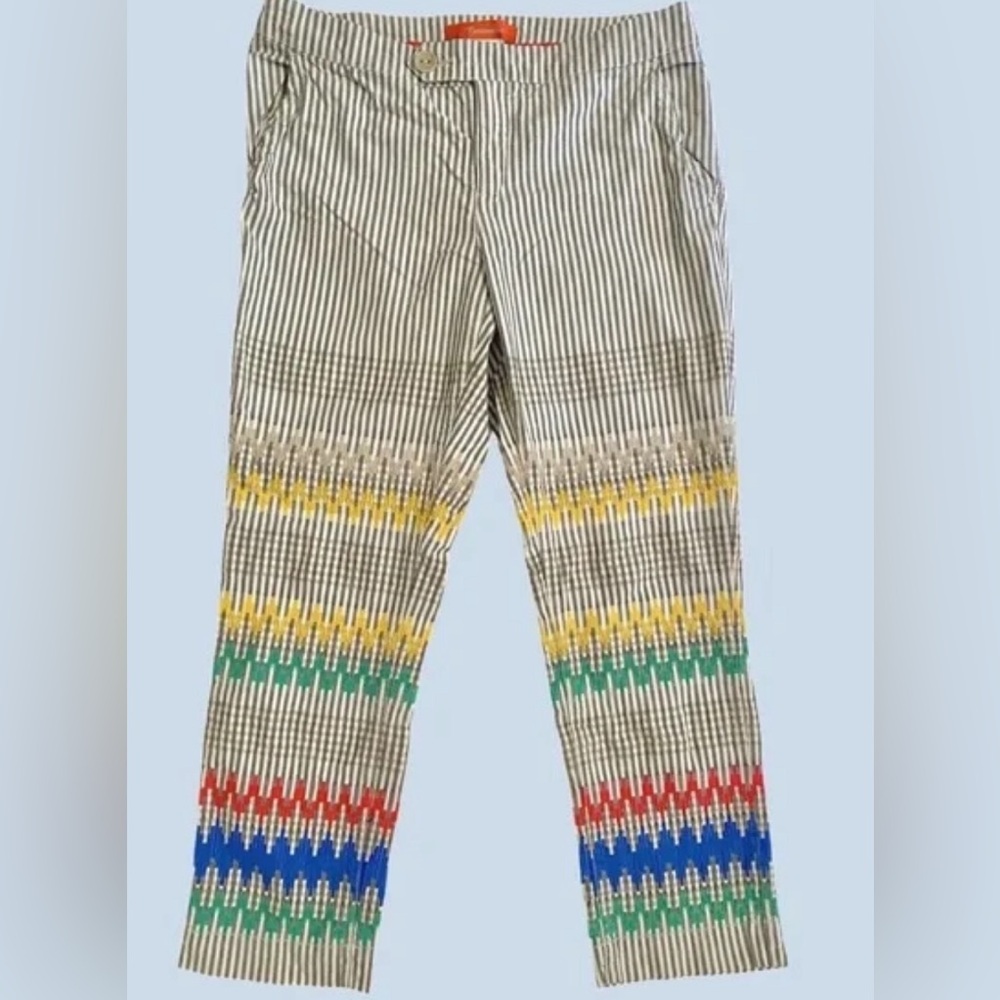 Cartonnier embroidered pants as. 6 Anthropologie - Picture 1 of 3